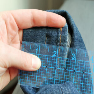 Trousers/jeans/skirt shortening plain finish